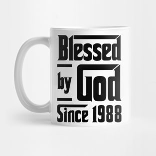 Blessed By God Since 1988 35th Birthday Mug